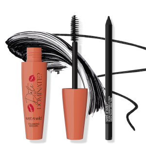Wet n wild | Date Or Dominate Volumizing Mascara & Liner Set | Product front facing cap off, with swatch